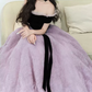 Robe de bal de princesse bustier à volants en satin long, robe de soirée C8117