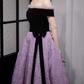 Robe de bal de princesse bustier à volants en satin long, robe de soirée C8117