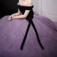 Robe de bal de princesse bustier à volants en satin long, robe de soirée C8117