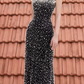 Glam Off-Shoulder Black Prom Dress Pearls Mermaid Evening Dress C8805