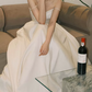 Glam Spaghetti Straps Wedding Dresses Satin A-Line Bridal Dress C8806