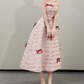 Glam Strapless Red Prom Dress Bows Beaded A-Line Evening Dress C8807