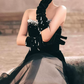 Robe de bal de princesse bustier à volants en satin long, robe de soirée C8117