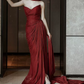 Robe de bal de princesse bustier à volants en satin long, robe de soirée C8117