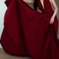Romantic Halter Neck Red Prom Dress Ruched A-Line Evening Dress C8811