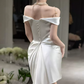 Superbe robe de mariée sirène bustier en satin et tulle, longue et en dentelle, C4563