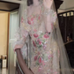 Robe de bal de princesse bustier à volants en satin long, robe de soirée C8117