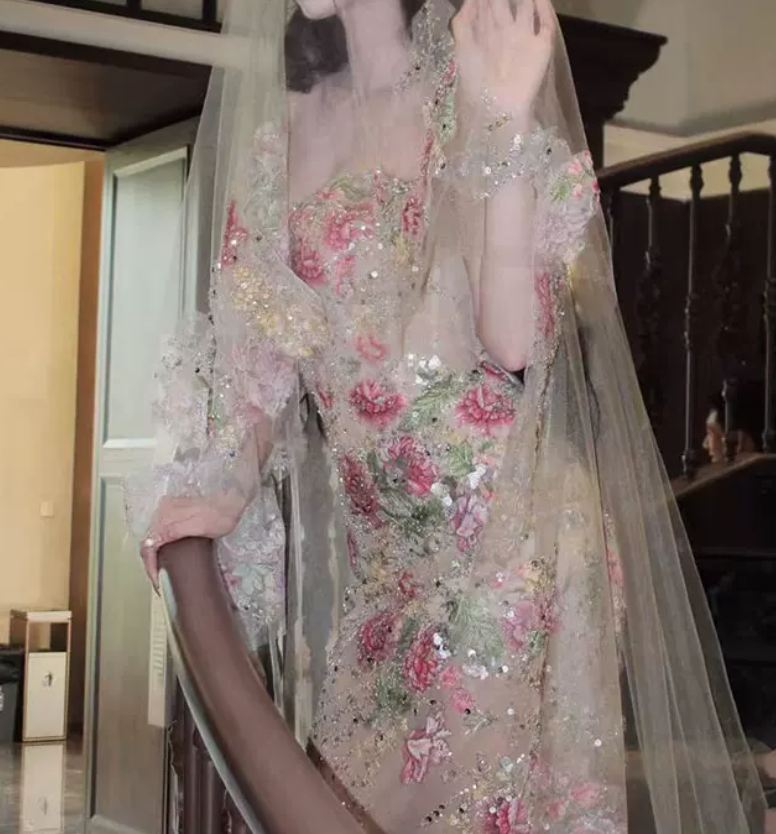 Robe de bal de princesse bustier à volants en satin long, robe de soirée C8117