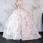 Playful Strapless Pink Prom Dress Sequins Appliques A-Line Evening Dress C8822