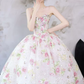 Playful Strapless Pink Prom Dress Sequins Appliques A-Line Evening Dress C8822