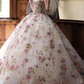 Playful Strapless Pink Prom Dress Sequins Appliques A-Line Evening Dress C8822