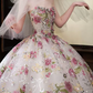 Playful Strapless Pink Prom Dress Sequins Appliques A-Line Evening Dress C8822