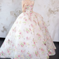 Playful Strapless Pink Prom Dress Sequins Appliques A-Line Evening Dress C8822