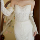 Exquisite Strapless Sequins Wedding Dresses Lace Mermaid Bridal Dress C8825