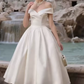 Superbe robe de mariée sirène bustier en satin et tulle, longue et en dentelle, C4563