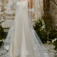 Superbe robe de mariée sirène bustier en satin et tulle, longue et en dentelle, C4563