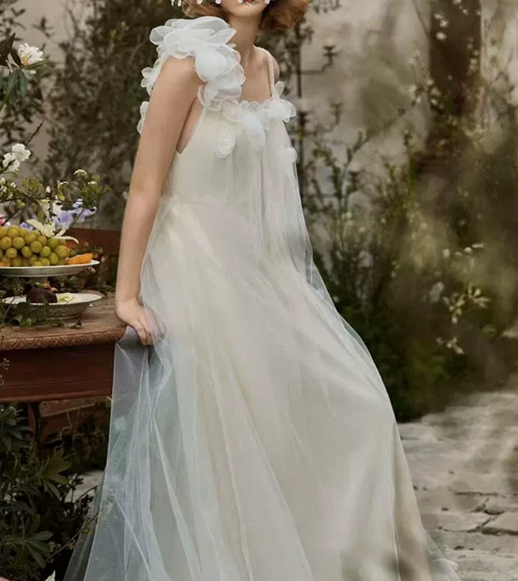 Superbe robe de mariée sirène bustier en satin et tulle, longue et en dentelle, C4563