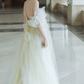 Superbe robe de mariée sirène bustier en satin et tulle, longue et en dentelle, C4563