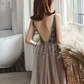 Robe de bal de princesse bustier à volants en satin long, robe de soirée C8117