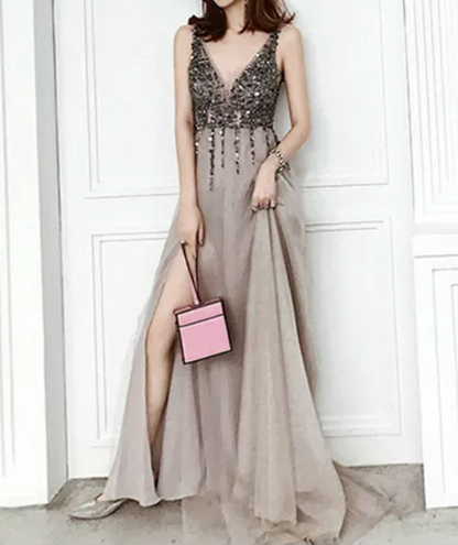 Robe de bal de princesse bustier à volants en satin long, robe de soirée C8117