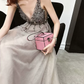 Robe de bal de princesse bustier à volants en satin long, robe de soirée C8117