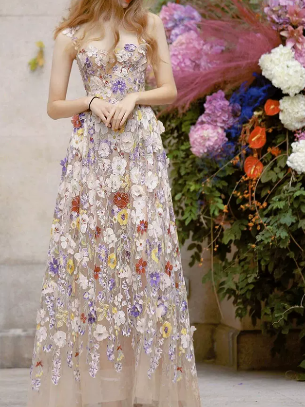 Robe de bal de princesse bustier à volants en satin long, robe de soirée C8117