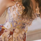 Robe de bal de princesse bustier à volants en satin long, robe de soirée C8117