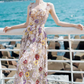 Robe de bal de princesse bustier à volants en satin long, robe de soirée C8117