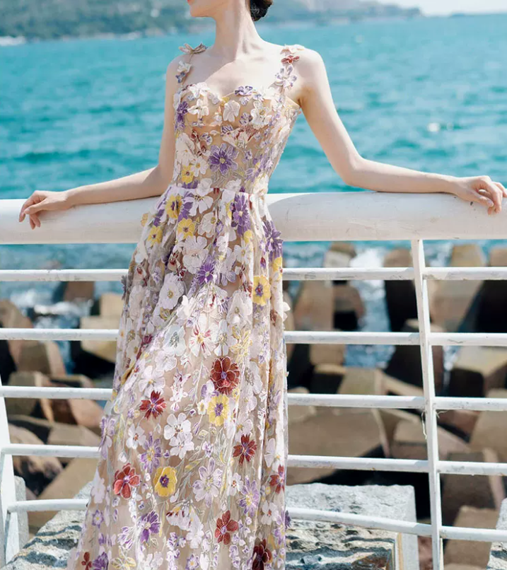 Robe de bal de princesse bustier à volants en satin long, robe de soirée C8117