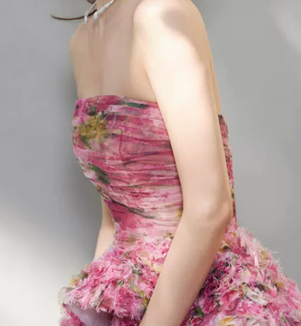 Robe de bal de princesse bustier à volants en satin long, robe de soirée C8117
