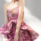 Robe de bal de princesse bustier à volants en satin long, robe de soirée C8117