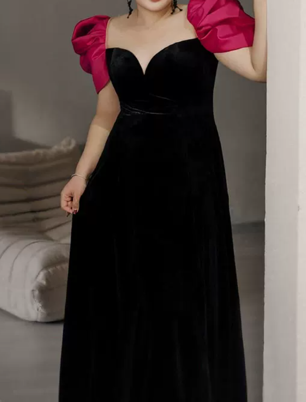 Robe de bal de princesse bustier à volants en satin long, robe de soirée C8117