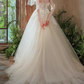 Superbe robe de mariée sirène bustier en satin et tulle, longue et en dentelle, C4563