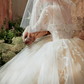 Superbe robe de mariée sirène bustier en satin et tulle, longue et en dentelle, C4563