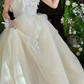 Superbe robe de mariée sirène bustier en satin et tulle, longue et en dentelle, C4563