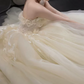 Superbe robe de mariée sirène bustier en satin et tulle, longue et en dentelle, C4563