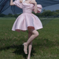 Chic Off-Shoulder Pink Homecoming Dress Satin A-Line Birthday Dress C8843