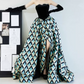 Retro Black Bodice Strapless Prom Dress Plaid Slit Beaded A-Line Evening Dress C8844