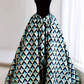 Retro Black Bodice Strapless Prom Dress Plaid Slit Beaded A-Line Evening Dress C8844