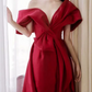 Robe de bal de princesse bustier à volants en satin long, robe de soirée C8117