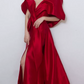 Robe de bal de princesse bustier à volants en satin long, robe de soirée C8117