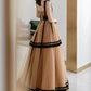 Robe de bal de princesse bustier à volants en satin long, robe de soirée C8117