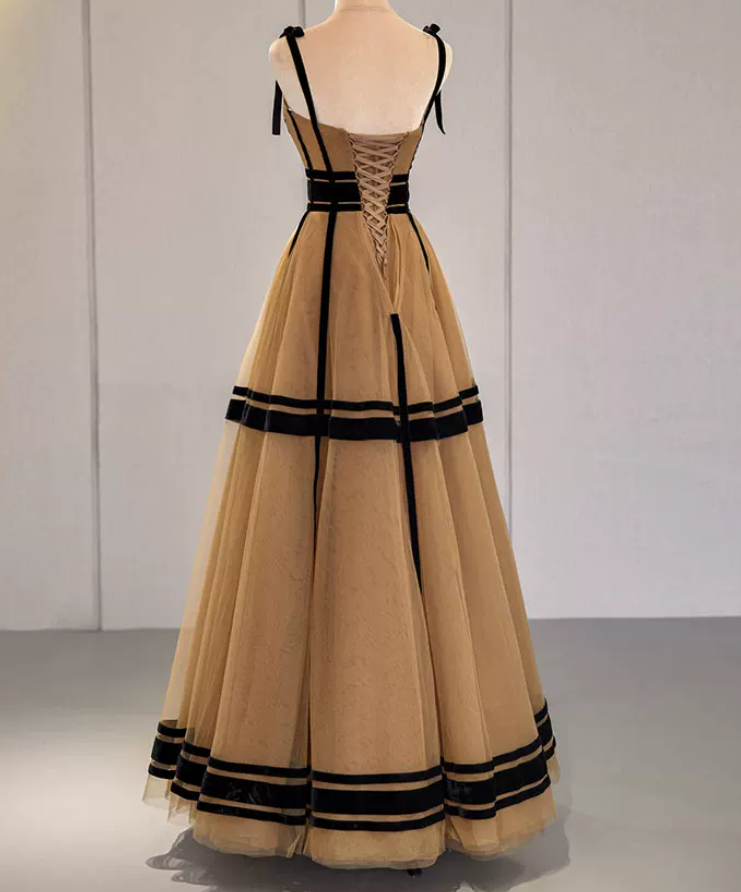 Robe de bal de princesse bustier à volants en satin long, robe de soirée C8117