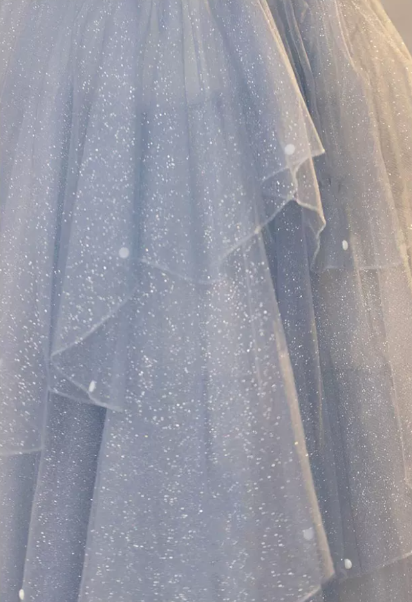 Robe de bal de princesse bustier à volants en satin long, robe de soirée C8117