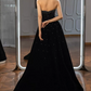 Robe de bal de princesse bustier à volants en satin long, robe de soirée C8117