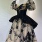Robe de bal de princesse bustier à volants en satin long, robe de soirée C8117