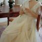 Superbe robe de mariée sirène bustier en satin et tulle, longue et en dentelle, C4563