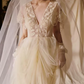 Superbe robe de mariée sirène bustier en satin et tulle, longue et en dentelle, C4563