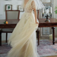 Superbe robe de mariée sirène bustier en satin et tulle, longue et en dentelle, C4563