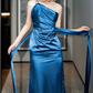 Robe de bal de princesse bustier à volants en satin long, robe de soirée C8117